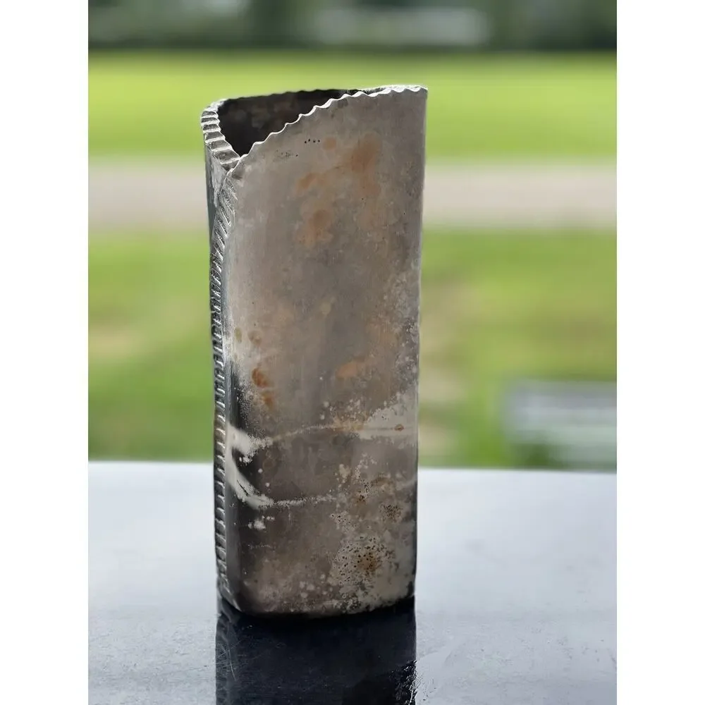 Vintage Cynthus Stoneware Wrap Square Vase 8